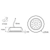   Lumen LED lámpa, beépíthető, 220-240V AC, 4W, IP44, 4000K, szatén nikkel 