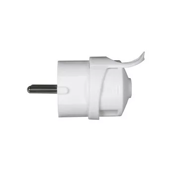   Commel hátsó kivezetésű földelt dugvilla, 16A- 250V, IP20, fehér