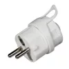   Commel hátsó kivezetésű földelt dugvilla, 16A- 250V, IP20, fehér