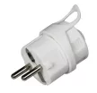 Commel hátsó kivezetésű földelt dugvilla, 16A- 250V, IP20, fehér