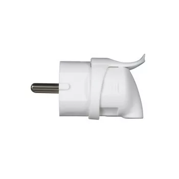   Commel oldalsó kivezetésű földelt dugvilla, 16A, 250V, IP20, fehér