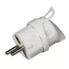   Commel oldalsó kivezetésű földelt dugvilla, 16A, 250V, IP20, fehér