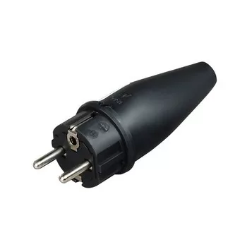 Commel lengő gumi dugvilla, 16A, 250V, IP44, fekete