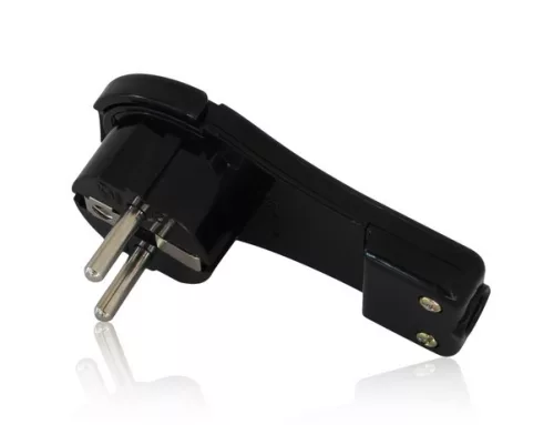Commel földelt lapos dugvilla, IP20, 16A, 250V, fekete