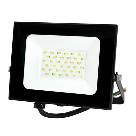 Commel LED reflektor 30W, 4000 K, IP65, fekete