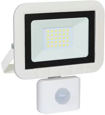 Commel LED reflektor, 20W, 6500K, 1400lm, IP44, mozgásérzékelővel, fehér