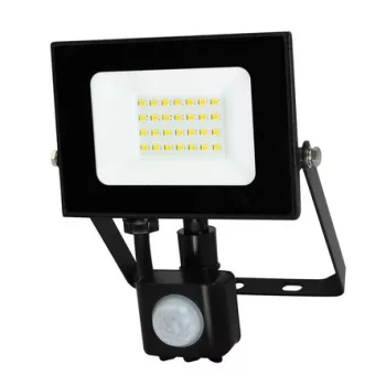   Commel LED reflektor, mozgásérzékelős, 20W, 4000K, 1400lm, IP44, fekete
