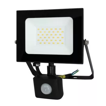   Commel Led reflektor, mozgásérzékelős, 30W, 4000K, 2550lm, fekete