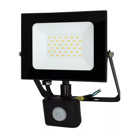 Commel Led reflektor, mozgásérzékelős, 30W, 4000K, 2550lm, fekete