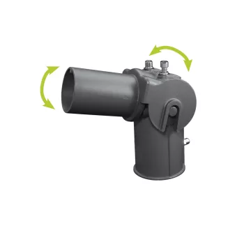   Commel Utcai világító tartó konzol, állítható dőlésszög, oszlopra szerelhető, 60mm, 170x185x100mm, antracit