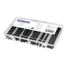 Commel fekete zsugorcső készlet