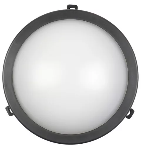Commel LED lámpa, 12W, 4000K, 780lm, IP54, kerek, fekete