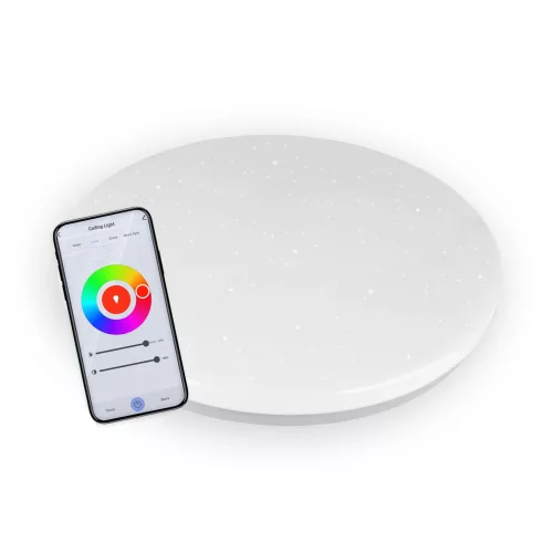 COMMEL WiFi-s , okos mennyezeti lámpa, 36W, 3800lm, 490mm, RGB, csillogós;
