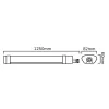   LED por- és páramentes armatúra mozgásérzékelővel, 40W, 4000K, IP65, 1250mm, 120lm/W, 4800lm