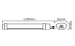 LED por- és páramentes armatúra mozgásérzékelővel, 40W, 4000K, IP65, 1250mm, 120lm/W, 4800lm