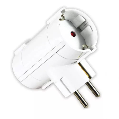 COMMEL  2 utas adapter 16 A  250 V ~, fehér