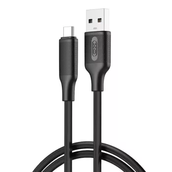   TelForceOne , XO TÖLTŐKÁBEL, USB - USB-C, 1 MÉTER, 3 A, Fekete