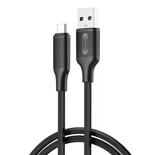 TelForceOne , XO TÖLTŐKÁBEL, USB - USB-C, 1 MÉTER, 3 A, Fekete