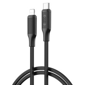   TelForceOne , XO TÖLTŐKÁBEL, gyorstöltés, USB-C - Lightning, 1 MÉTER, 27 W, Fekete