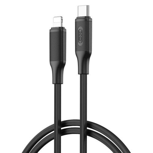 TelForceOne , XO TÖLTŐKÁBEL, gyorstöltés, USB-C - Lightning, 1 MÉTER, 27 W, Fekete