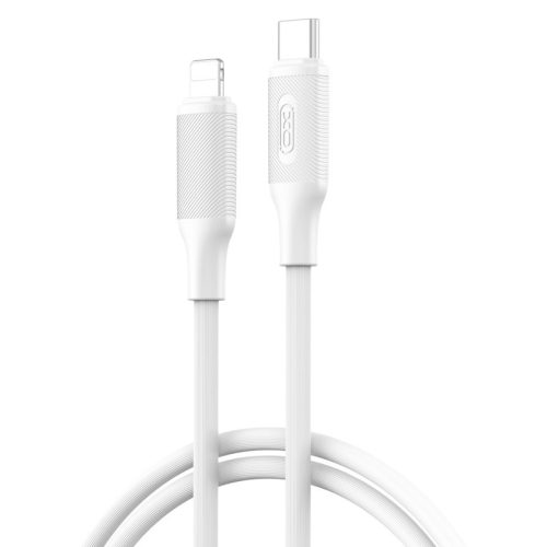 TelForceOne , XO TÖLTŐKÁBEL, gyorstöltés USB-C - Lightning, 1 MÉTER, 27 W, Fehér