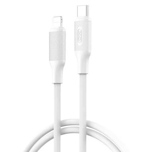 TelForceOne , XO TÖLTŐKÁBEL, gyorstöltés USB-C - Lightning, 1 MÉTER, 27 W, Fehér