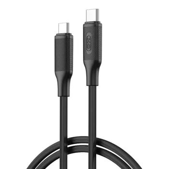   TelForceOne , XO TÖLTŐKÁBEL, gyorstöltés, USB-C - USB-C, 1 MÉTER, 60 W, Fekete