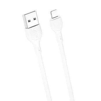   TelForceOne , XO TÖLTŐKÁBEL, USB - Lightning, 2 MÉTER, 2.1A , Fehér