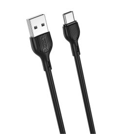   TelForceOne, XO TÖLTŐKÁBEL USB - USB-C, 2 MÉTER, 2.1A, fekete