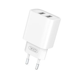TelForceOne , XO ADAPTER,  2 x USB, 2,1A, Fehér