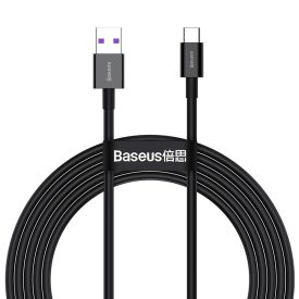   TelForceOne Baseus, TÖLTŐKÁBEL, USB - USB-C, 2 MÉTER, 66W, fekete