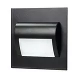 DRACO LED NEW 1,5W, süllyesztett lépcsőházi lámpatest 12VDC, 30lm, 6000K, fekete, innovatív beépítés