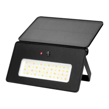   ORNO szolár LED reflektor mozgásérzékelővel, CCT, 20W, IP54, 20W, 3000-4000-6500K, 1100 lm, 60x190x190 mm, 3600 mAh, hatótávolság: 4-6 m, sugárzási szög: 80°