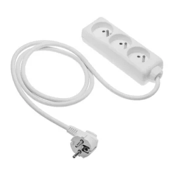   Hosszabbító kábel, 3 aljzat, 2000W, AC220-240V,50/60Hz, 1,5m, 3x1 mm˛, FRANCIA