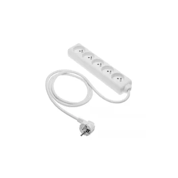   Hosszabbító kábel, 5 aljzat, 2000W, AC220-240V,50/60Hz, 5m, 3x1 mm˛, FRANCIA
