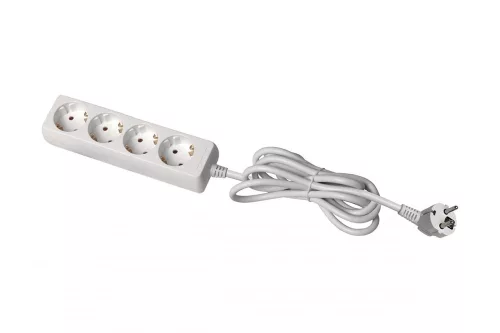 Hosszabbító kábel, 4 aljzat, 3500W, AC220-240V, 50/60 Hz, 3 m, 3x1,5 mm˛, SCHUKO