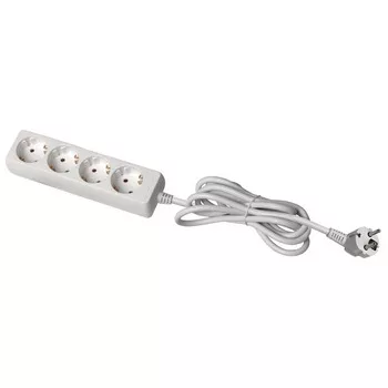   Hosszabbító kábel, 4 aljzat, 3500W, AC220-240V, 50/60 Hz, 5 m, 3x1,5 mm˛, SCHUKO