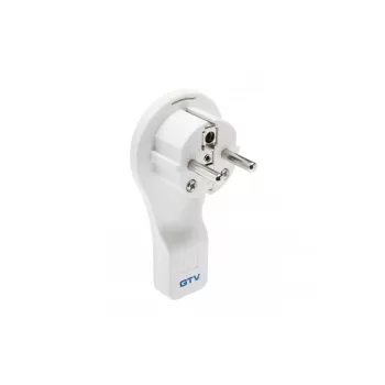   Dugó (szögletes, lapos) fehér, 16A, 250V (kábel nélkül), fekete