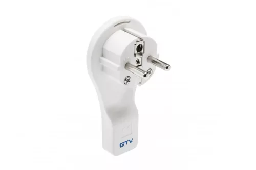 Dugó (szögletes, lapos) fehér, 16A, 250V (kábel nélkül), fekete
