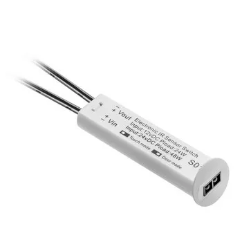   Érintésmentes kapcsoló, 12-24V DC max.24W/12 V, 48W/24V, fényerőszabályzóval, fehér színben.