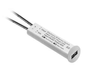 Érintésmentes kapcsoló, 12-24V DC max.24W/12 V, 48W/24V, fényerőszabályzóval, fehér színben.