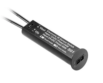 Érintésmentes kapcsoló, 12-24V DC max.24W/12 V, 48W/24V, fényerőszabályzóval, fekete színben.