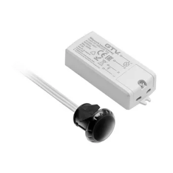   Érintésmentes infravörös kapcsoló, kétpólusú, 100-240V, max. 500W, 50/60Hz, IP20, fekete érzékelő, 2 m-es kábel