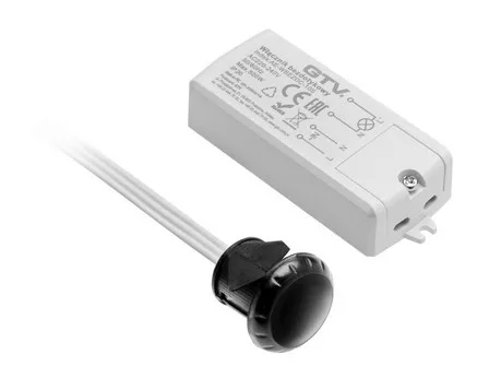 Érintésmentes infravörös kapcsoló, egypólusú, 100-240V, max. 500W, 50/60Hz, IP20, fekete érzékelő, 2 m-es kábel