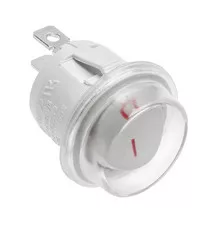 Kerek billenőkapcsoló (asztalba), fehér, IP44, max. 1300W, max. 230V