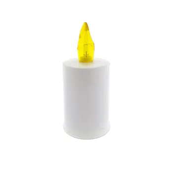   Trixline Műanyag kismécses 2xAA, 52x108mm, fehér, sárga láng