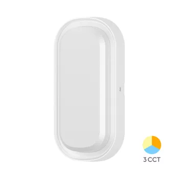   Braytron LED oldalfali lámpa, 12W, IP65, CCT, 1320lm, fehér, ovális
