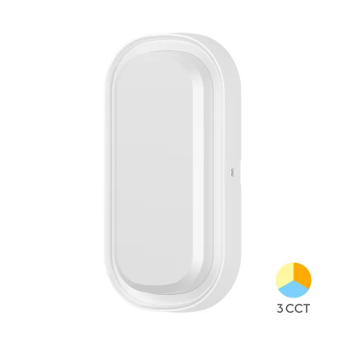 Braytron LED oldalfali lámpa, 12W, IP65, CCT, 1320lm, fehér, ovális