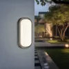   Braytron LED oldalfali lámpa, 12W, IP65, CCT, 1320lm, fekete, ovális