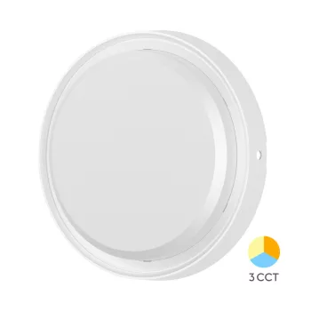   Braytron LED mennyezeti lámpa, 12W, IP65, CCT, 1320lm, fehér, kerek